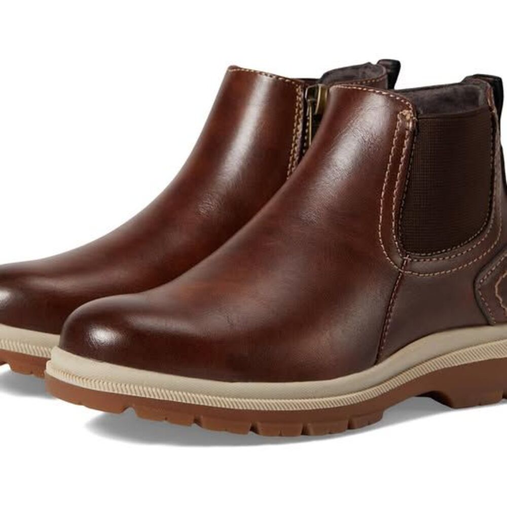 Florsheim Lookout Jr. Boys Plain Toe Gore Boot Brown NEW 12.5